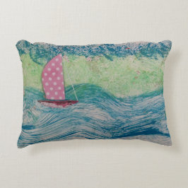 Cojín Decorativo Navegación Rosada Polkadot