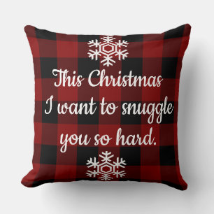 Cojín Decorativo Navidad Acurrucarte Plaid Rústico Búfalo Navidad