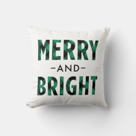 Cojín Decorativo Navidad Alegre y Brillante de Cuadros de Búfalo Ve