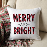 Navidad Alegre y Brillante Plaid Búfalo Rojo