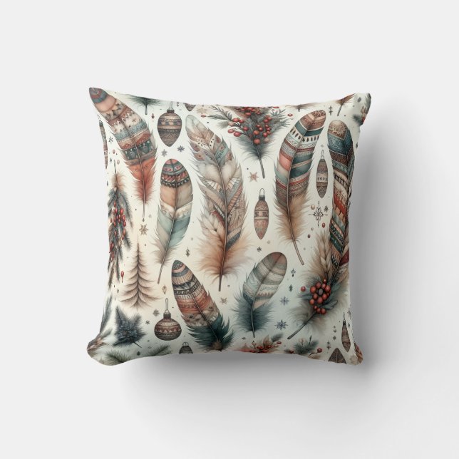 Cojín Decorativo Navidad Boho  (Anverso)