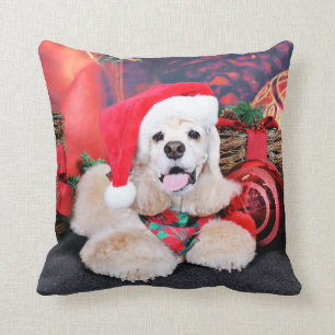 Cojín Decorativo Navidad - cocker spaniel - Tobey