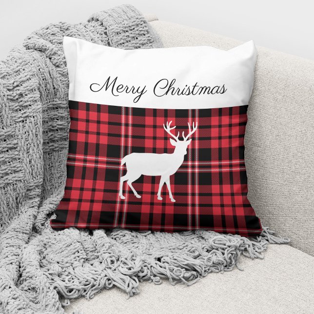 Cojín Decorativo Navidad Cuadro Rojo Rústico (Subido por el creador)