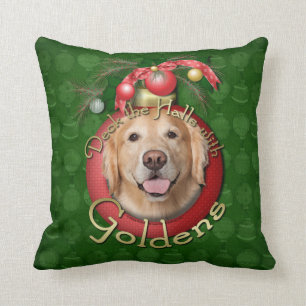 Cojín Decorativo Navidad - cubierta los pasillos - Goldens - corona