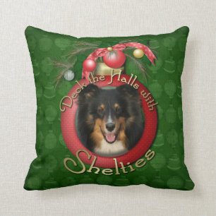 Cojín Decorativo Navidad - cubierta los pasillos - Sheltie - Chani