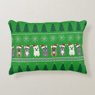 Cojín Decorativo Navidad de Bulldog Francés