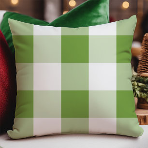 Cojín Decorativo Navidad de Cuadro de Búfalo Verde