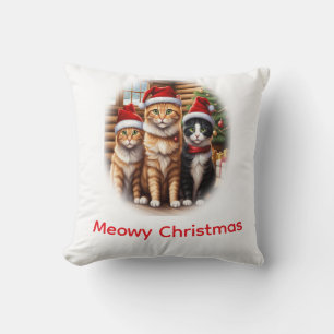 Cojín Decorativo Navidad de gatitos lindos