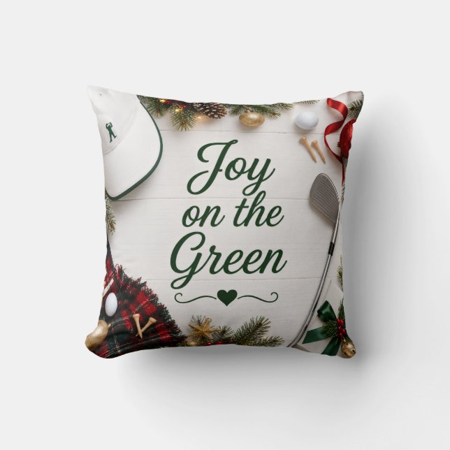 Cojín Decorativo Navidad de Golf (Anverso)