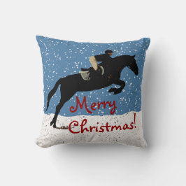 Cojín Decorativo Navidad de salto del caballo Nevado