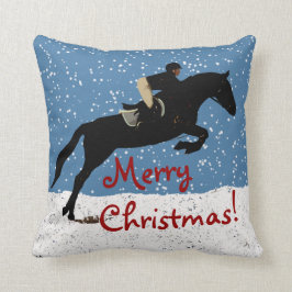 Cojín Decorativo Navidad de salto del caballo Nevado