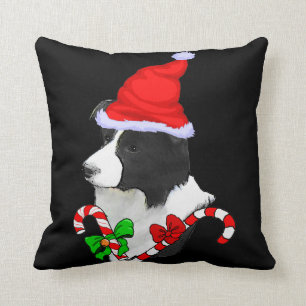 Cojín Decorativo Navidad del border collie