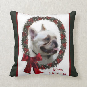 Cojín Decorativo Navidad del bulldog francés
