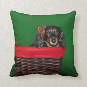 Cojín Decorativo Navidad del Dachshund