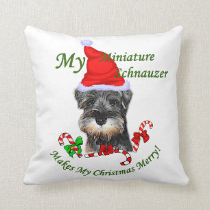 Cojín Decorativo navidad del Schnauzer miniatura
