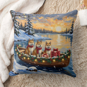 Cojín Decorativo Navidad en Barco Akita Fiesta