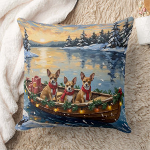 Cojín Decorativo Navidad en Barco Chihuahua Fiesta