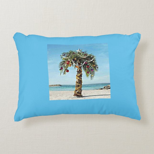 COJÍN DECORATIVO "NAVIDAD EN LA PLAYA* (Anverso)