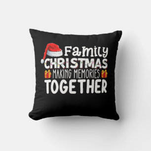 Cojín Decorativo Navidad Familiar Haciendo Recuerdos Juntos Vacacio