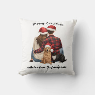 Cojín Decorativo Navidad Familiar Personalizada 2025