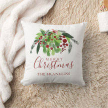 Navidad Feliz Bayas Rojas Familia Personalizada