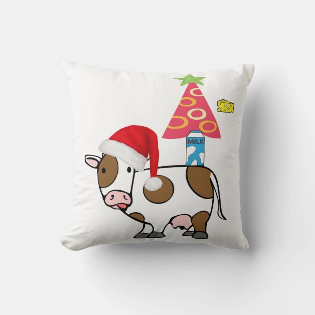 Cojín decorativo navidad, leche de queso de vaca (Anverso)