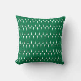 Cojín Decorativo Navidad Líneas Onduladas Verde Brillante Retro Fes