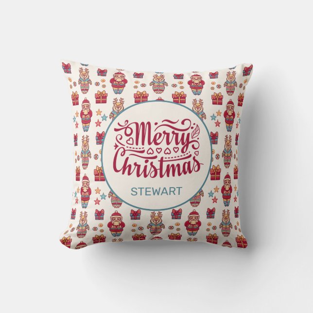 Cojín Decorativo Navidad Personalizada (Anverso)
