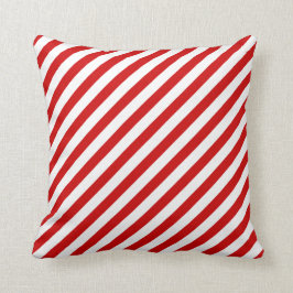 Cojín Decorativo Navidad rayado blanco rojo del bastón de caramelo