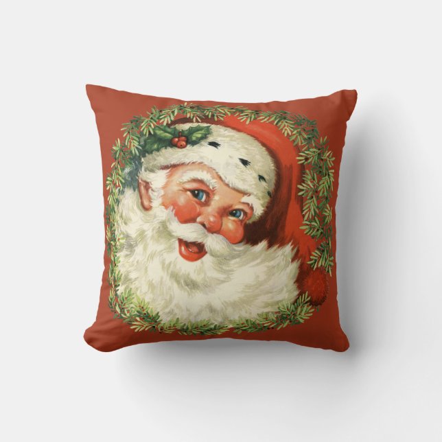 Cojín Decorativo Navidad rechoncho lindo retro del día de fiesta de (Anverso)