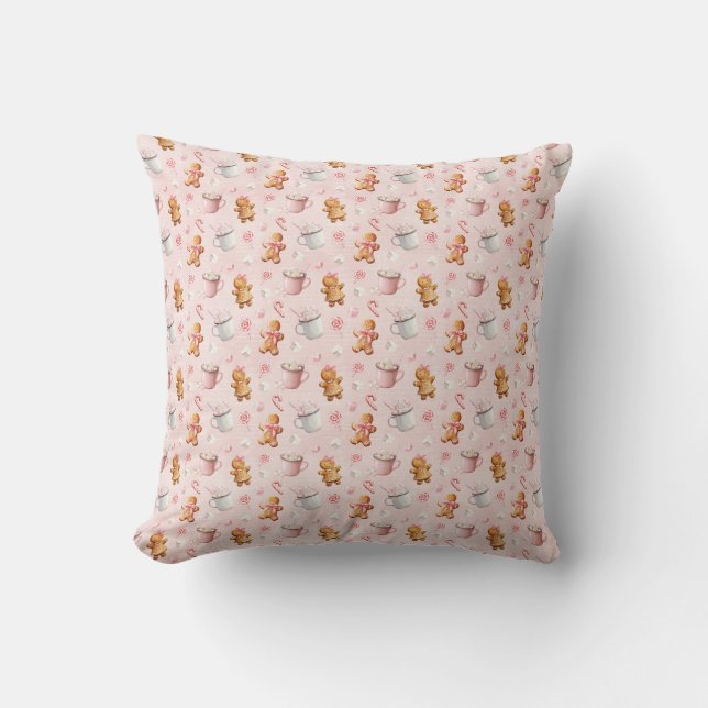 Cojín Decorativo Navidad Rosa  (Anverso)