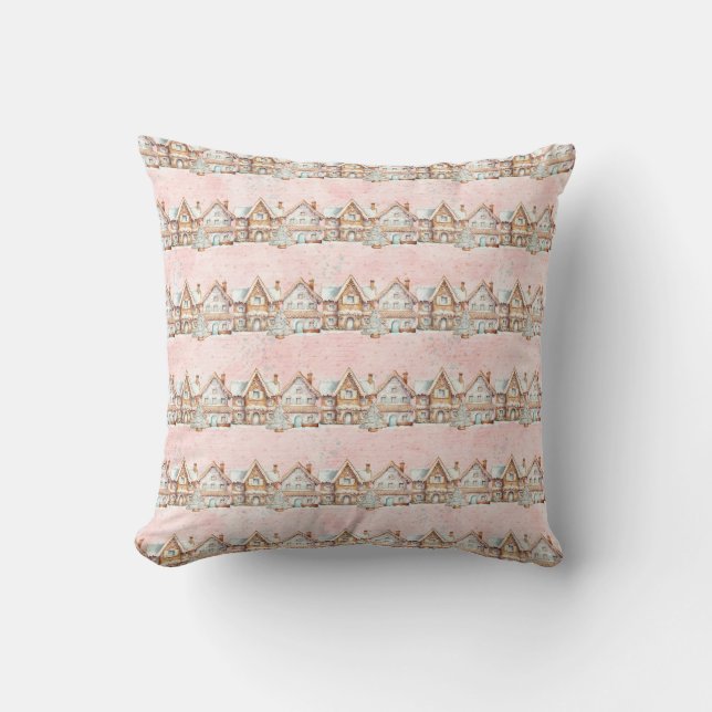 Cojín Decorativo Navidad Rosa  (Anverso)