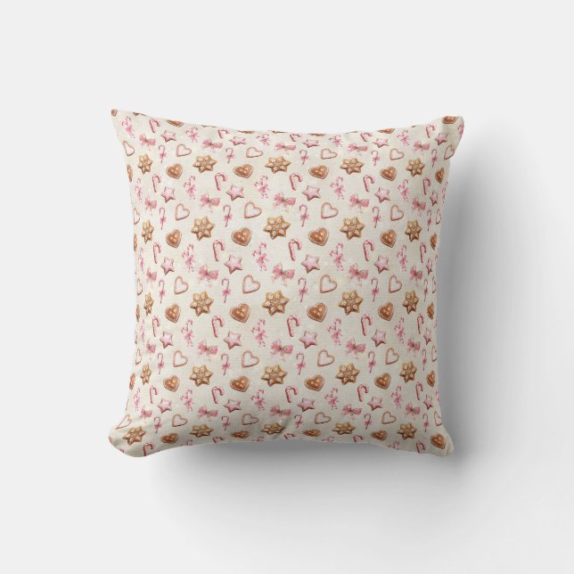Cojín Decorativo Navidad Rosa  (Anverso)