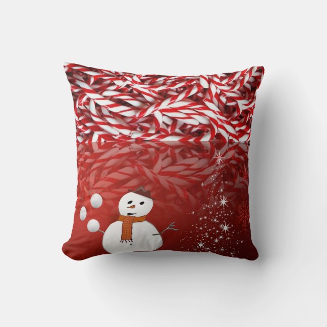 Cojín decorativo navidad Snowman Peppermint (Anverso)