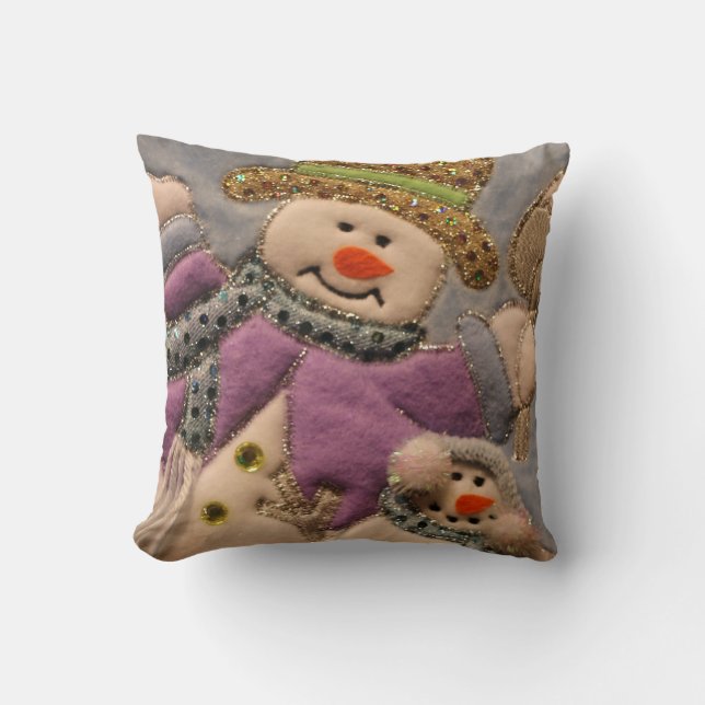 Cojín decorativo navidad/Snowmen (Anverso)