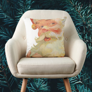 Cojín Decorativo Navidad Vintage, Alegre Santa Claus con un Secreto