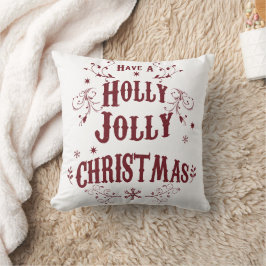 Cojín Decorativo Navidad Vintage Holly Jolly