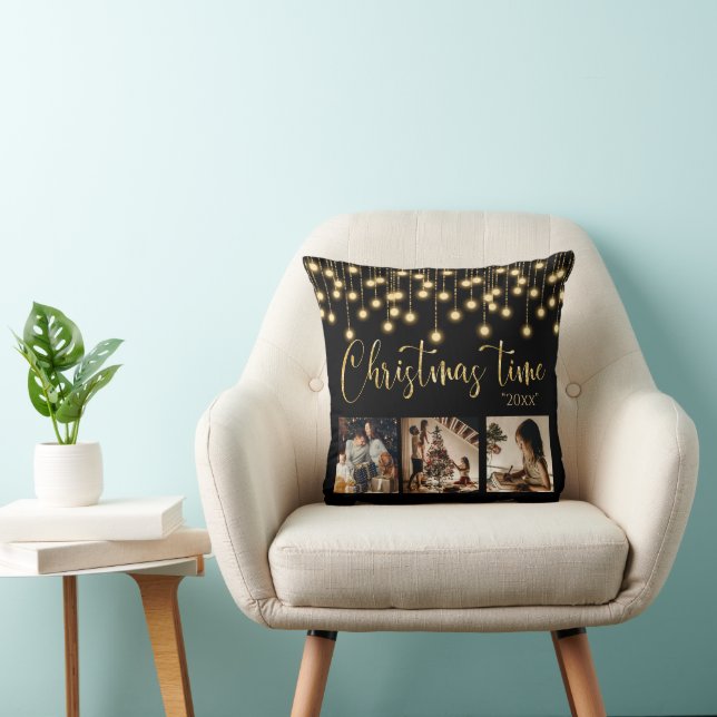 Cojín Decorativo Navidades 3 Collages de fotos Rústicas de cadenas (Silla)