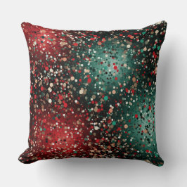Cojín Decorativo Navidades abstractos Pillow - Rojo moderno y verde