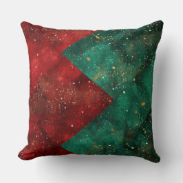 Cojín Decorativo Navidades abstractos Pillow - Rojo moderno y verde