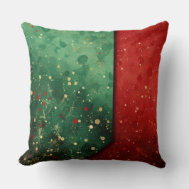 Cojín Decorativo Navidades abstractos Pillow - Rojo moderno y verde