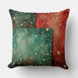Cojín Decorativo Navidades abstractos Pillow - Rojo moderno y verde