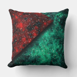 Cojín Decorativo Navidades abstractos Pillow - Rojo moderno y verde