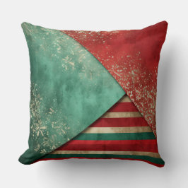 Cojín Decorativo Navidades abstractos Pillow - Rojo moderno y verde