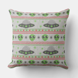Cojín Decorativo Navidades Alien Ugly Sweater