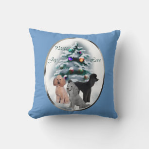 Cojín Decorativo Navidades amantes del caniche