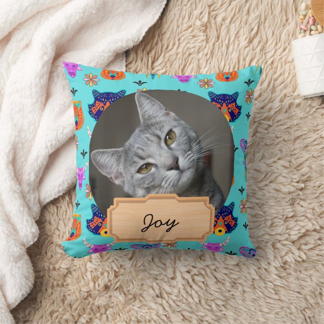 Cojín Decorativo Navidades animales de compañía Personalizado gato  (Manta)
