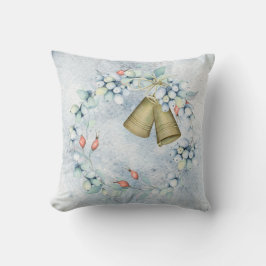 Cojín Decorativo Navidades azules campanan elegantemente rústico vi