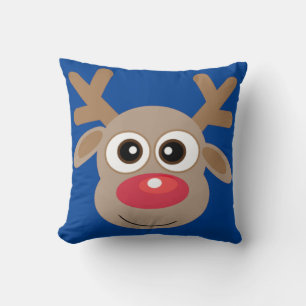Cojín Decorativo Navidades azules de Personalizado de renos