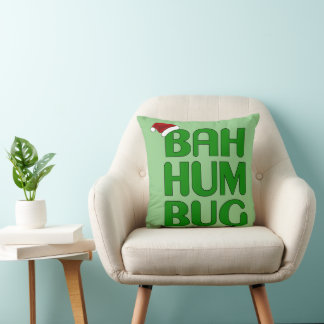 Cojín Decorativo Navidades Bah Humbug Shirt Art-Xmas Humbug Santa